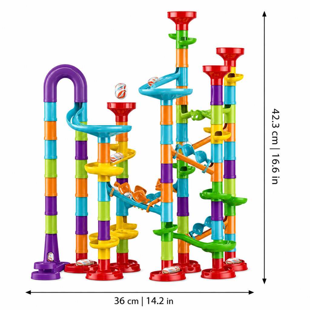 DIY Marble Run Set for Creative Building and Racing Fun