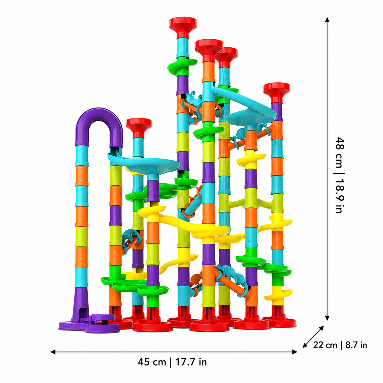DIY Marble Run Set for Creative Building and Racing Fun