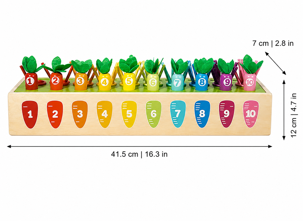 Wooden Sorting and Number Matching Set for Growing Minds