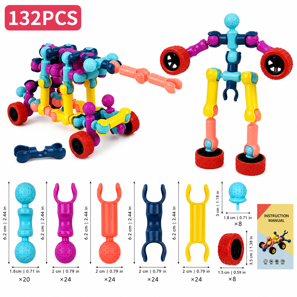 STEM Construction Kit for Creative Kids and Endless Building Fun