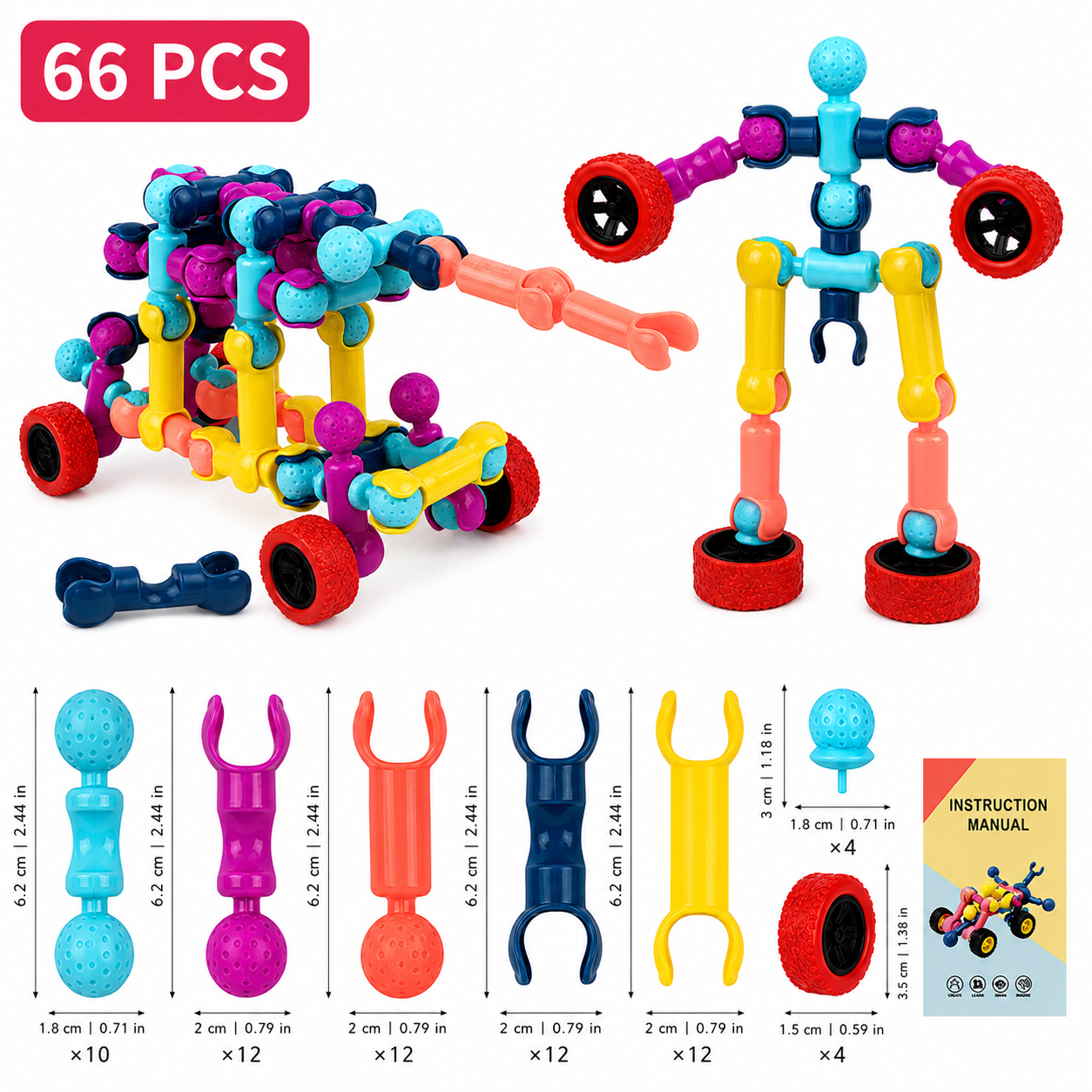 STEM Construction Kit for Creative Kids and Endless Building Fun