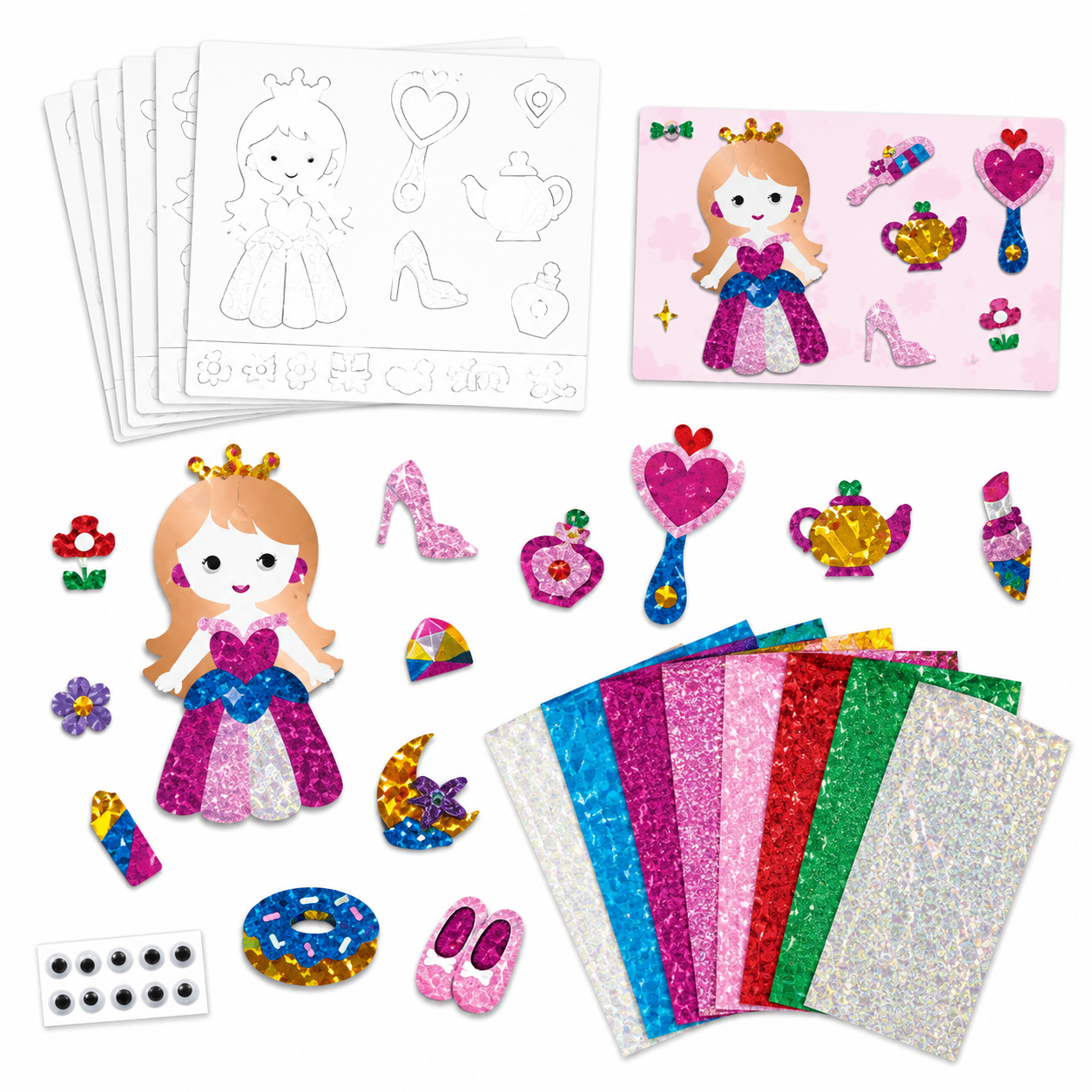 Princess Foil Art Craft Kit for Sparkly Creative Fun