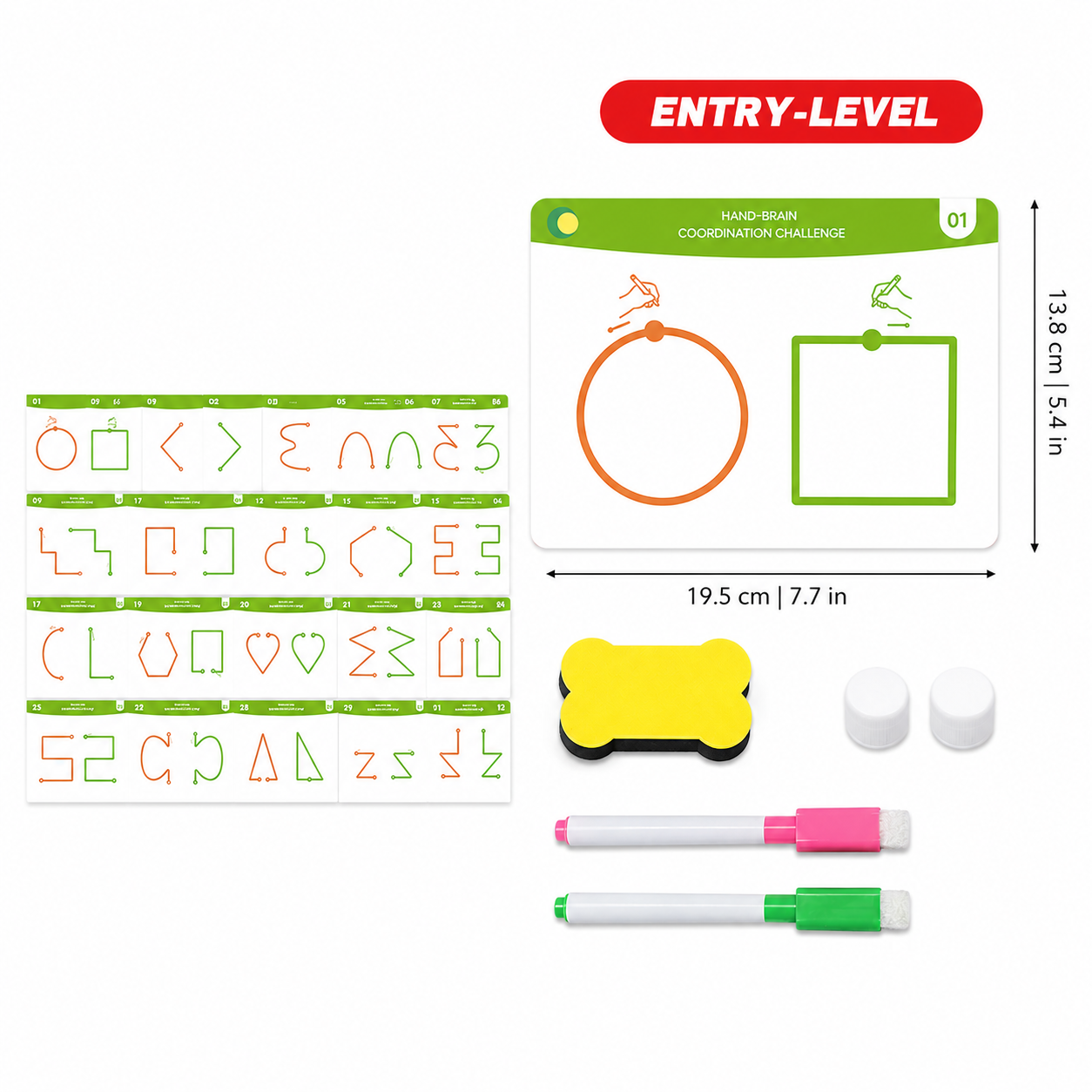 Hand Coordination Learning Cards for Smart Preschool Practice