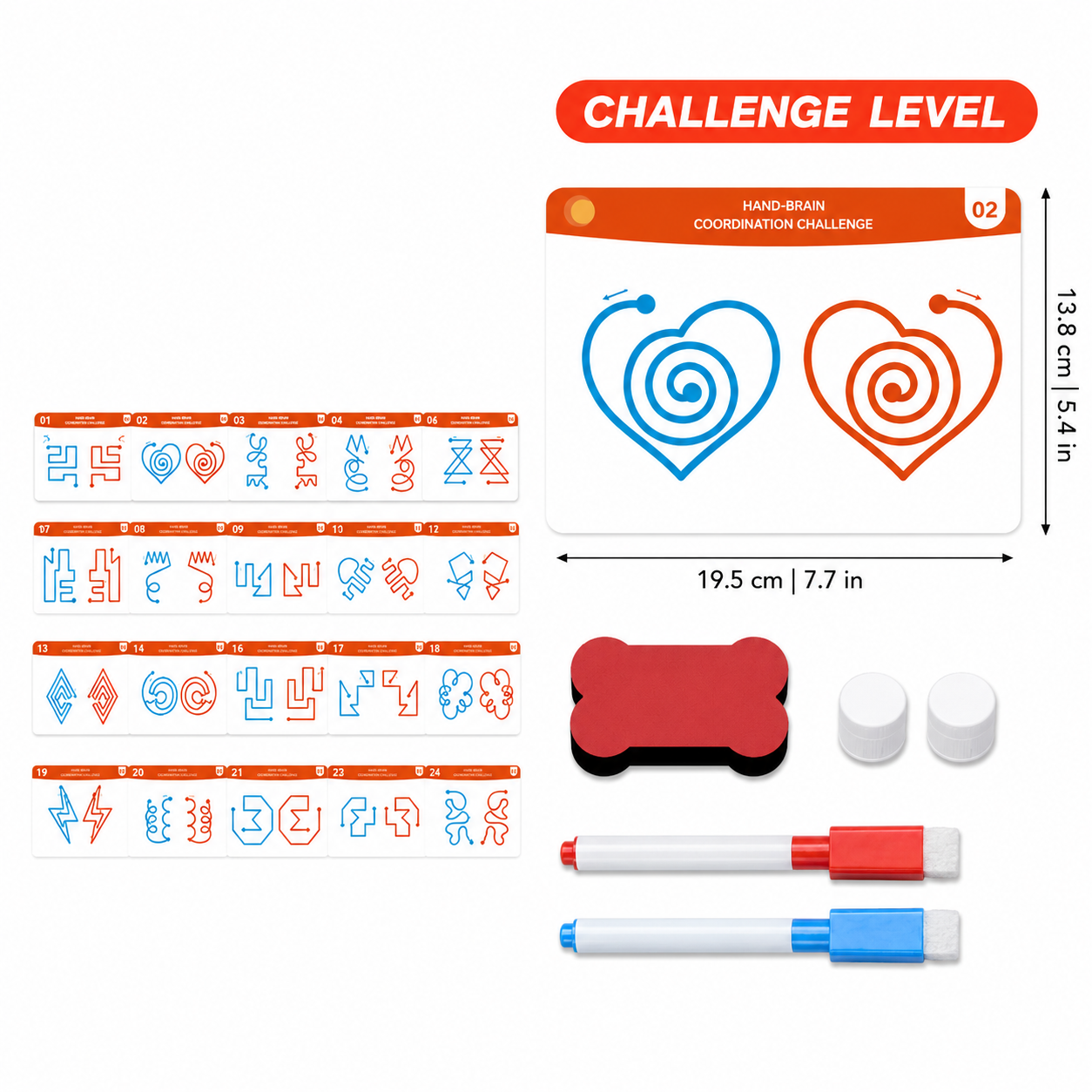 Hand Coordination Learning Cards for Smart Preschool Practice