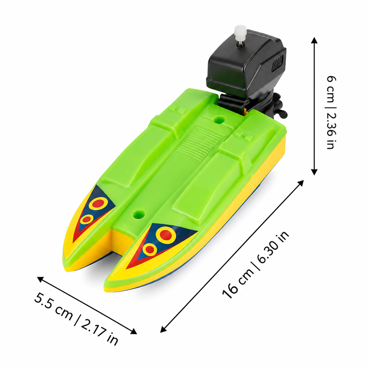 Wind Up Speed Boat Toy for Bath Time and Pool Play