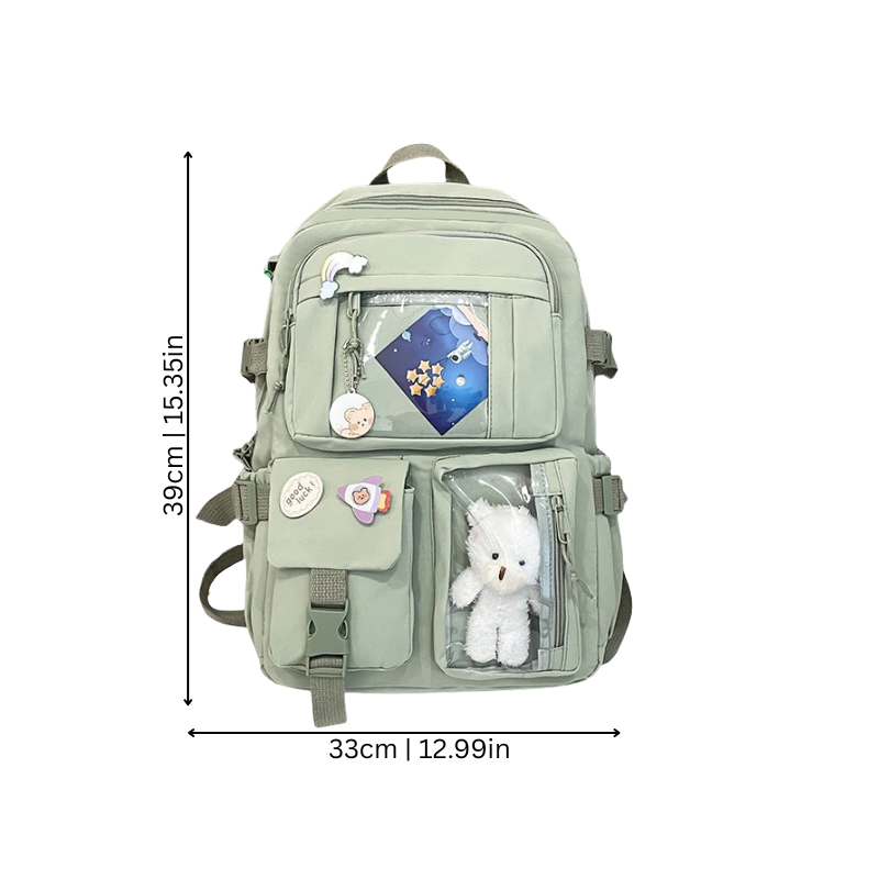 Available Colors: Green with Doll, Off-White with Doll, Pink with