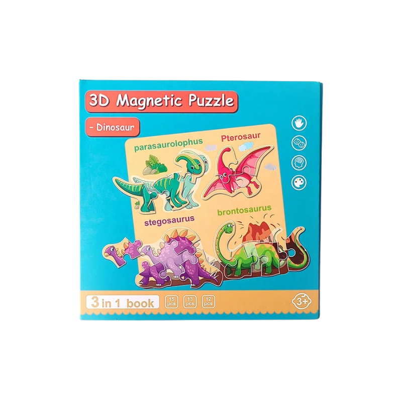 Fun 3-in-1 Magnetic Puzzle Books