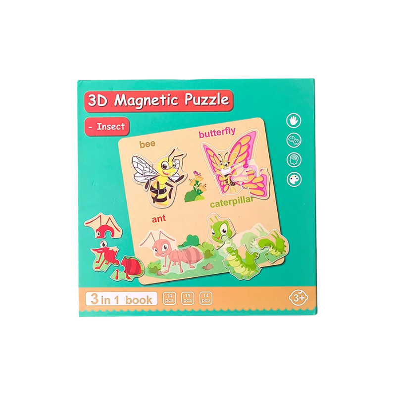 Fun 3-in-1 Magnetic Puzzle Books