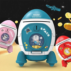 Playful Rocket-shaped Money Box