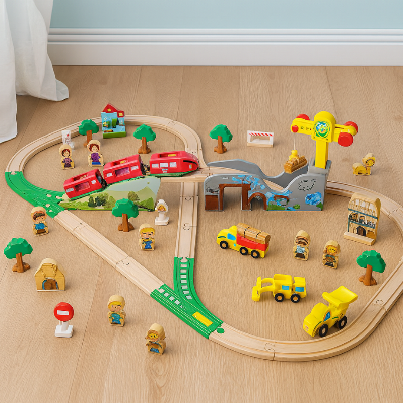 Jungle Adventure Wooden Train Set - main product image