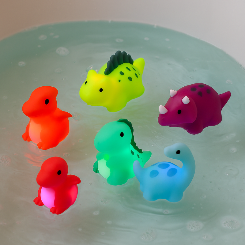 Light-Up Bath Dinosaurs