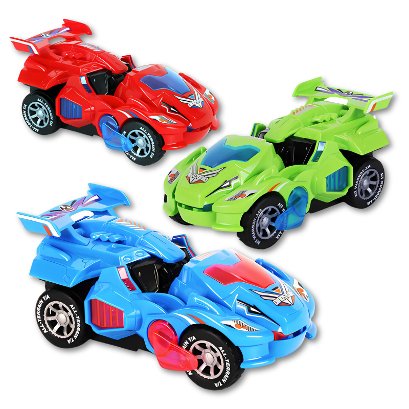 Fast Morphing Dino Car for Action Play