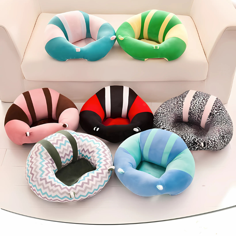 Ultra-Soft Plush Baby Floor Seat for Cozy Support