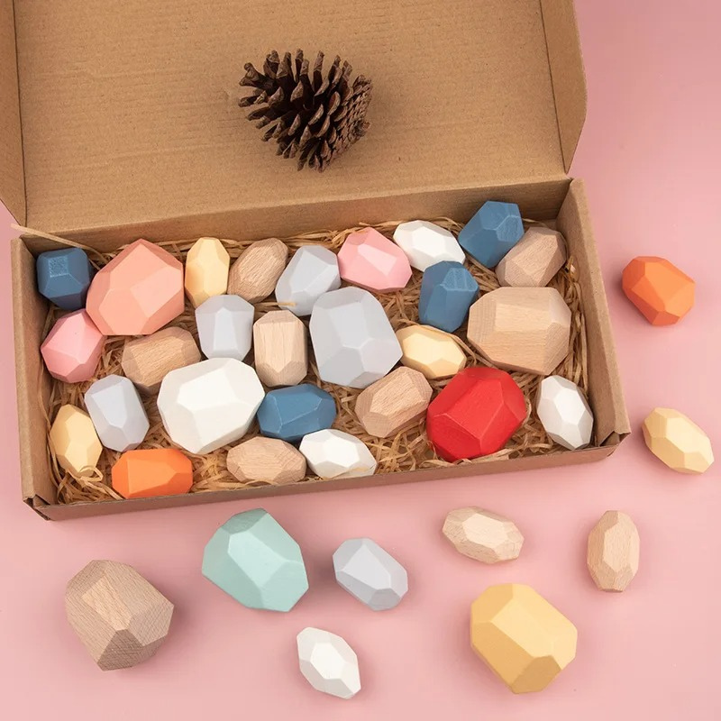 Colorful Montessori Building Blocks - main product image