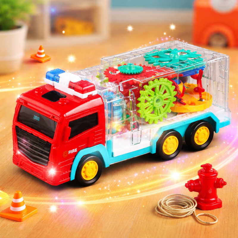Electric Bump-and-Go Fire Truck - main product image