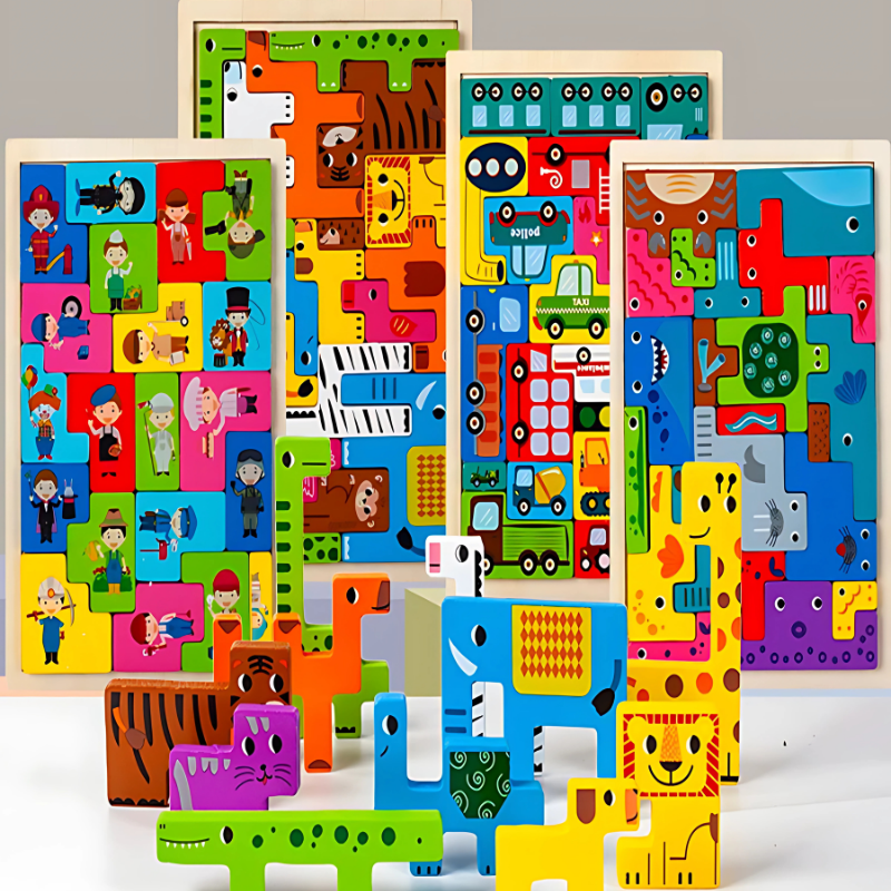 Wooden Puzzle Set
