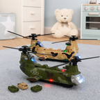 Light and Sound Battle Chopper with Mini Tanks