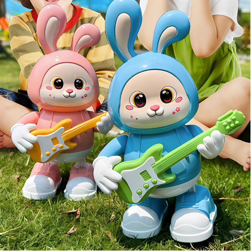Groovy Guitarist Rabbit Toy with Music and Lights