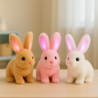 Interactive Bunny Toy with Glowing Ears