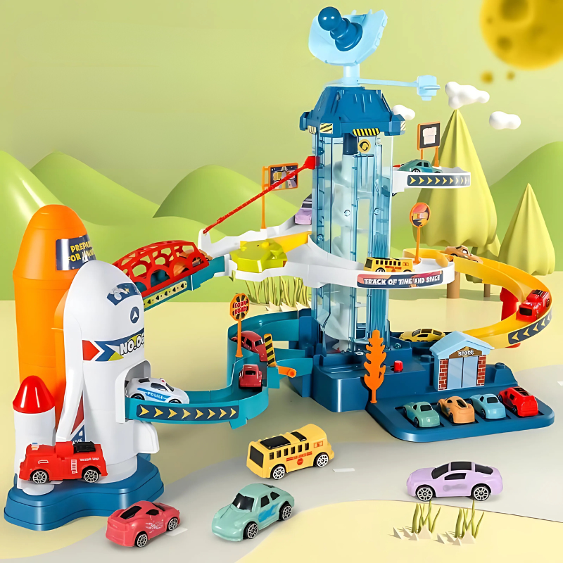Epic Dinosaur and Space Race Track for Kids