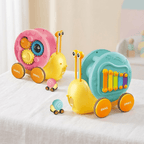 Musical Pull-Along Snail Toy for Early Learning Play