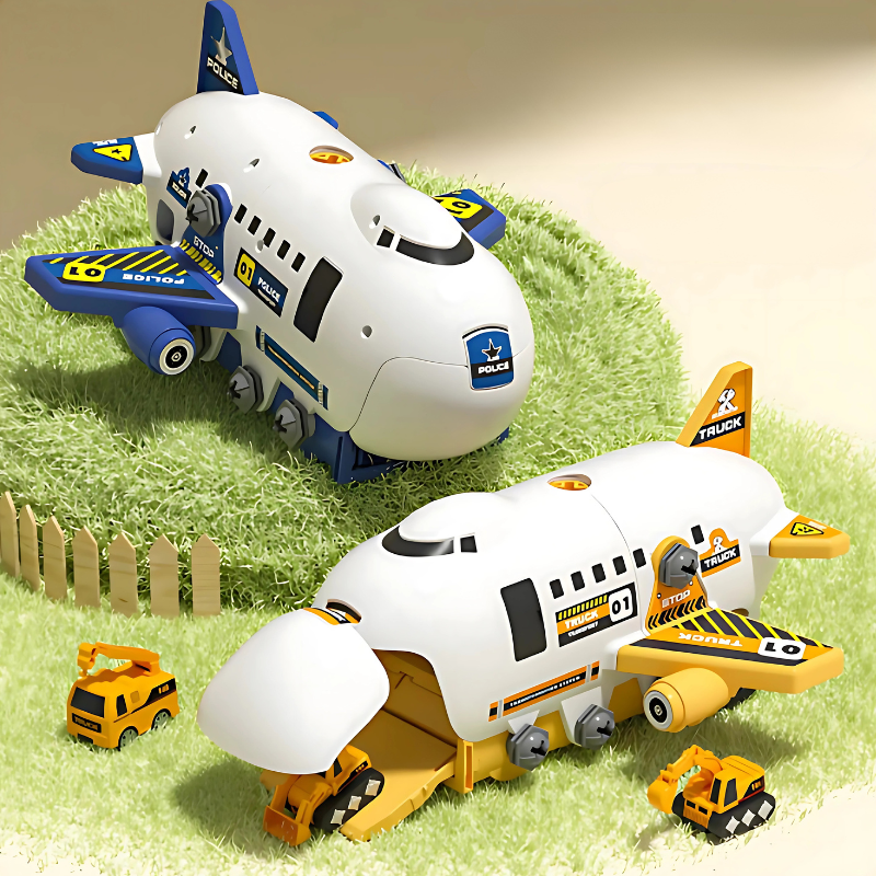 Giant Transport Plane with Mini Engineering Vehicles