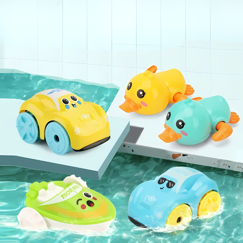 Available Styles: Blue Car, Blue Duck, Green Boat, Yellow Car, Yellow