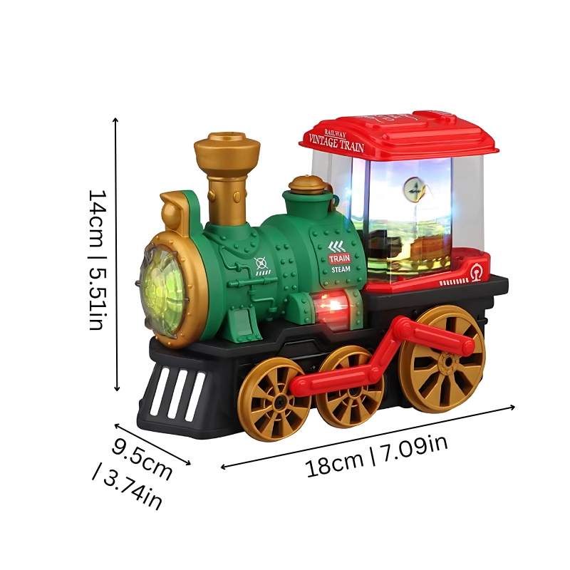 Action-Packed Locomotive with Steam and Light