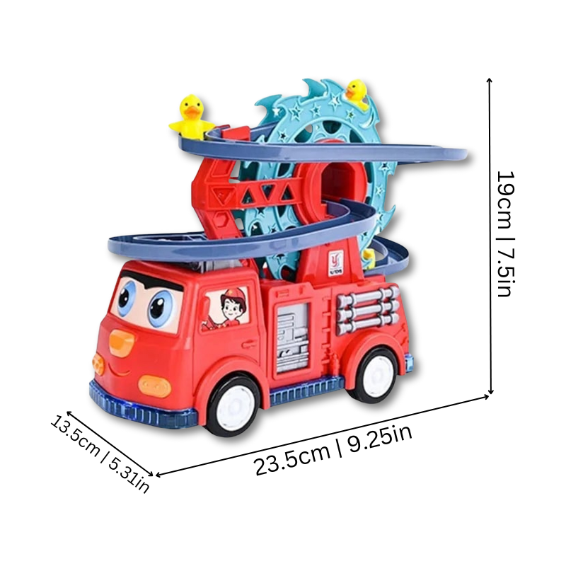Musical Fire Truck with Spinning Slide Track
