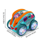 Dynamic Gear-Powered Car with LED Lights