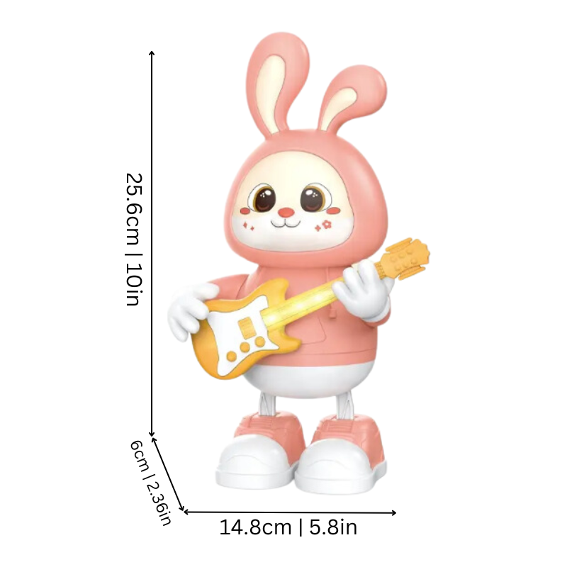 Groovy Guitarist Rabbit Toy with Music and Lights
