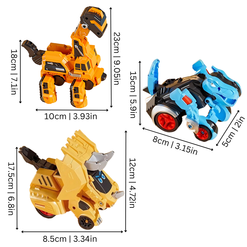 Auto-Transforming Dinosaur Car for Kids
