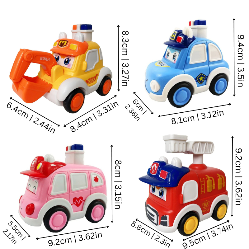 Push and Play Emergency Vehicles Set