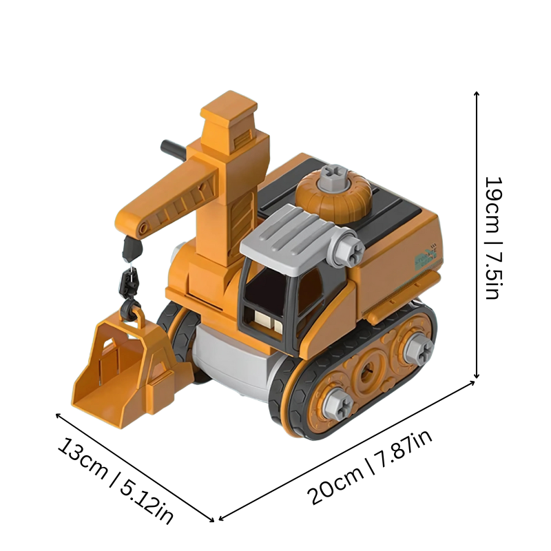 4-in-1 Build and Play Excavator Set