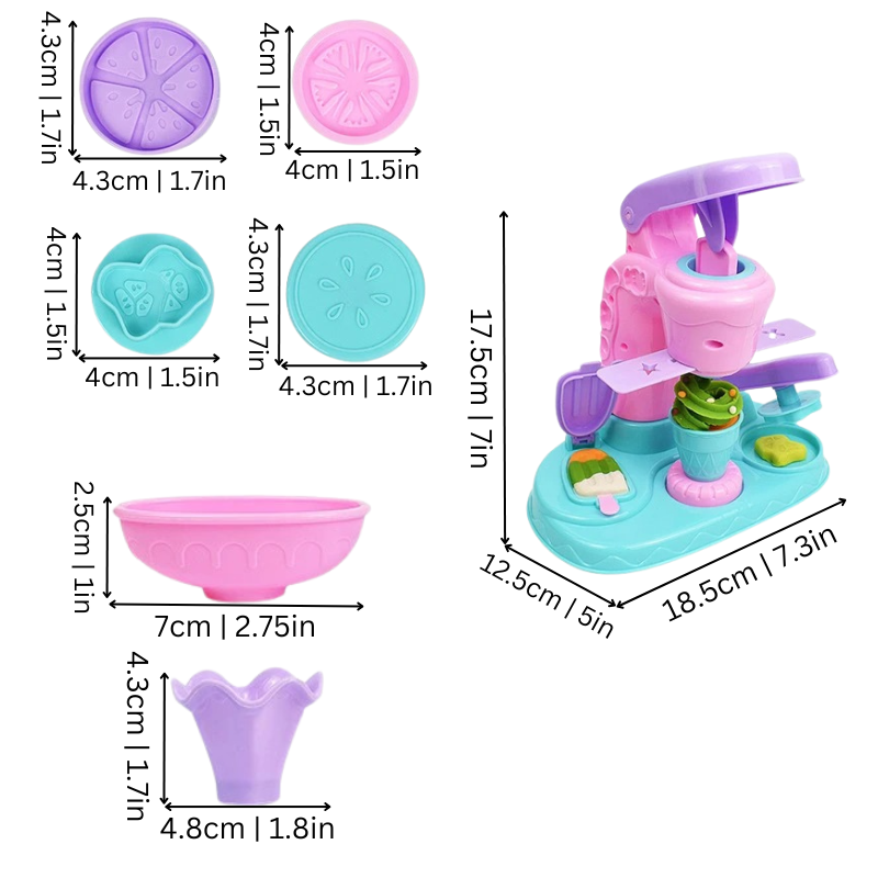 Fun Ice Cream Dough Maker Set for Toddlers