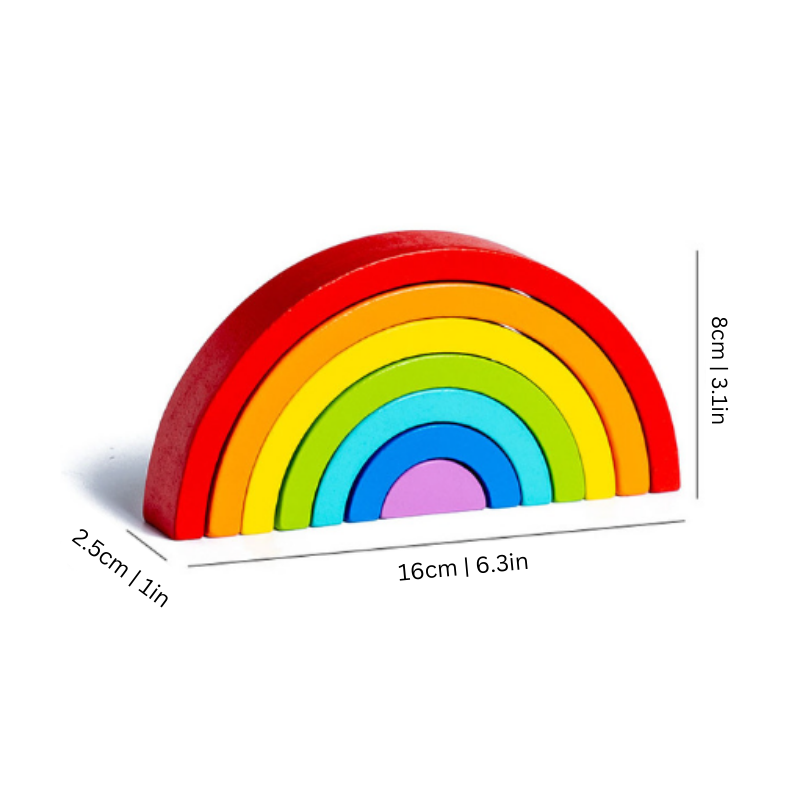 Rainbow Colored Building Blocks