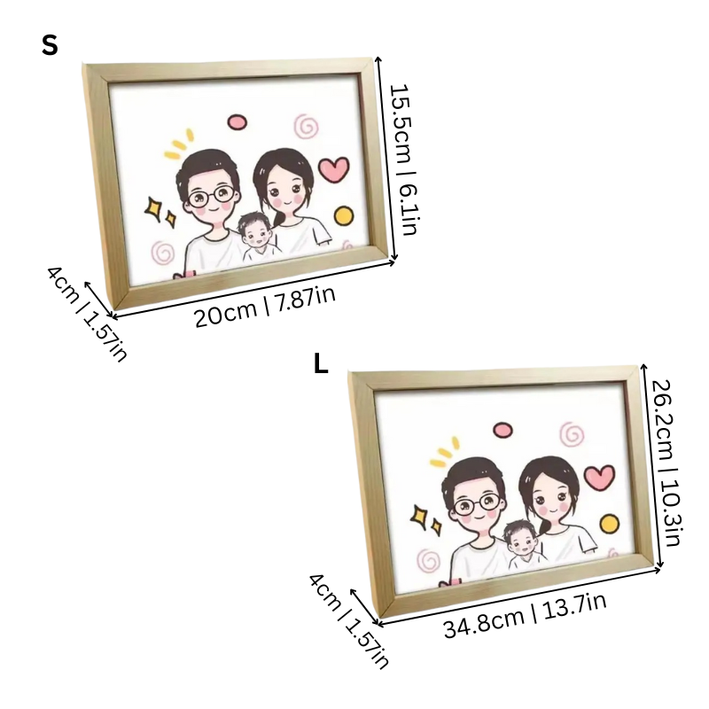 Wooden Display Frame with Secret Storage