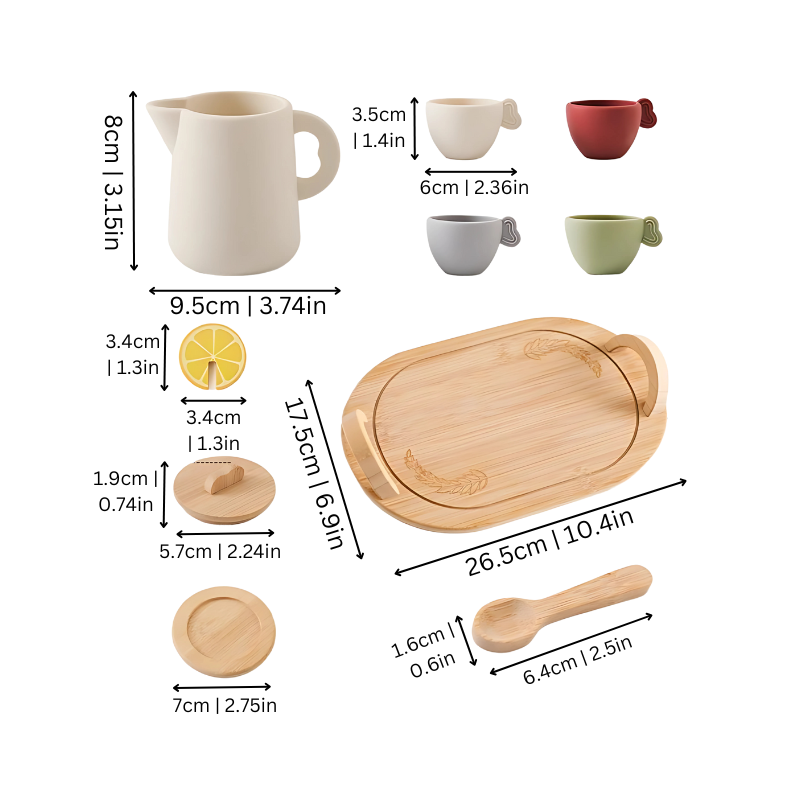 Wooden Tea Party Set