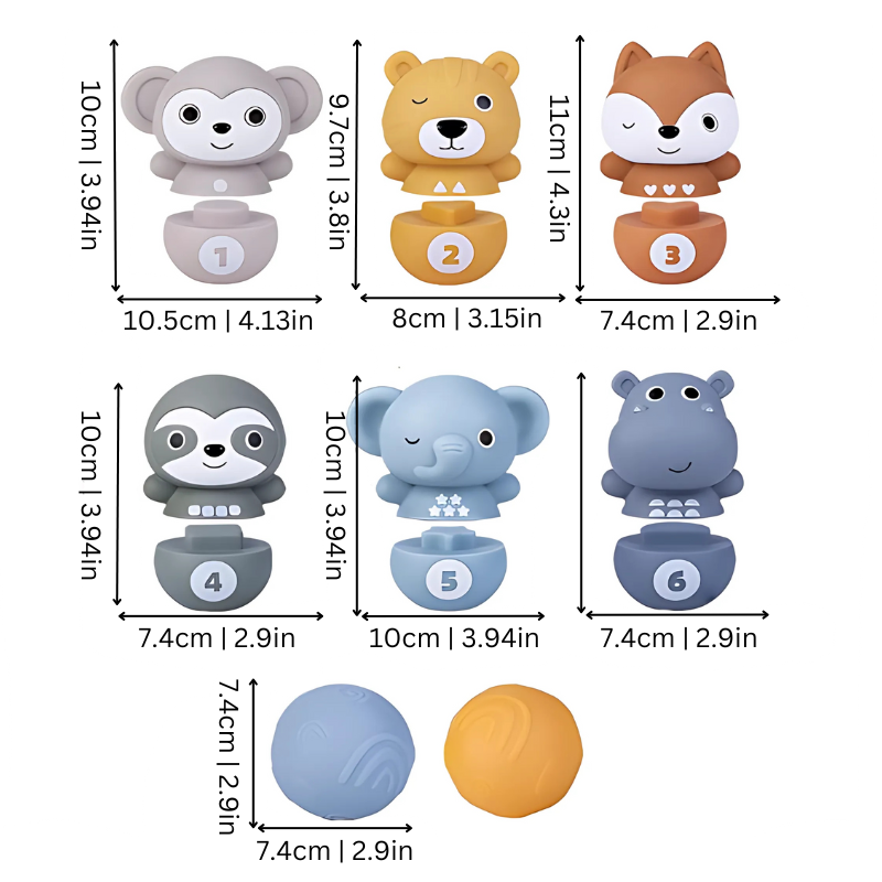 Fun and Educational Rubber Toy Set