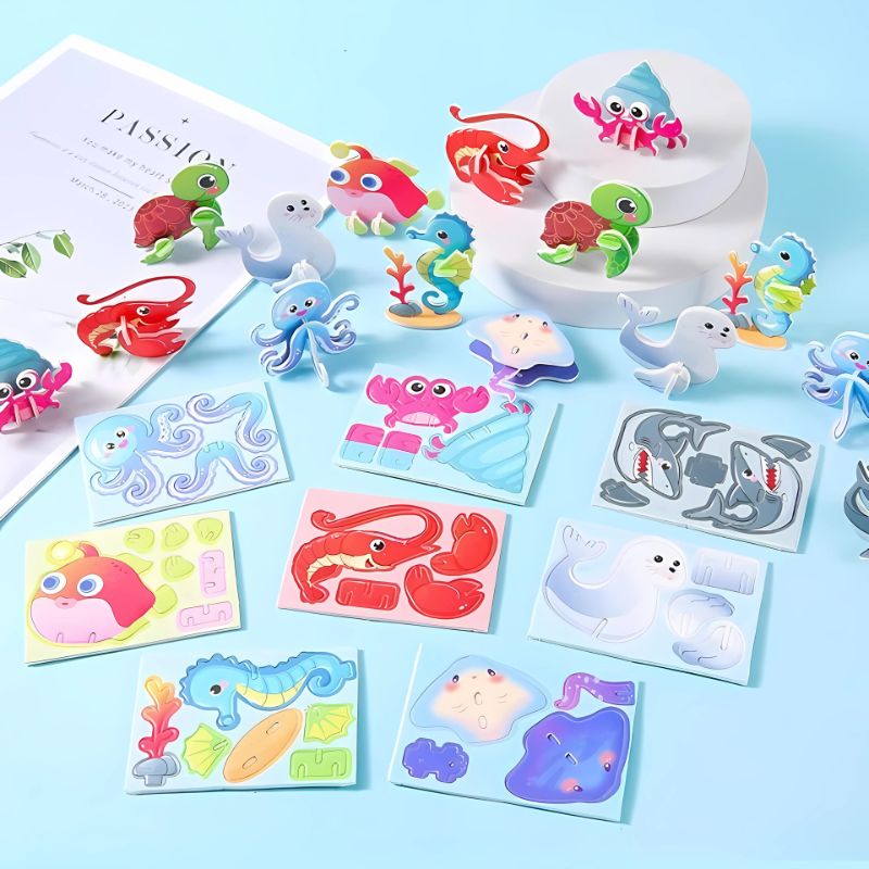 Cartoon Animal Puzzle Set