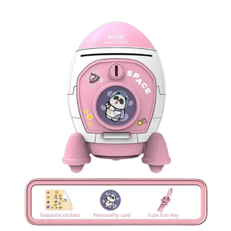 Playful Rocket-shaped Money Box