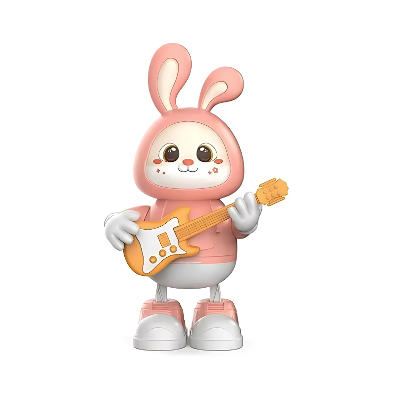 Groovy Guitarist Rabbit Toy with Music and Lights