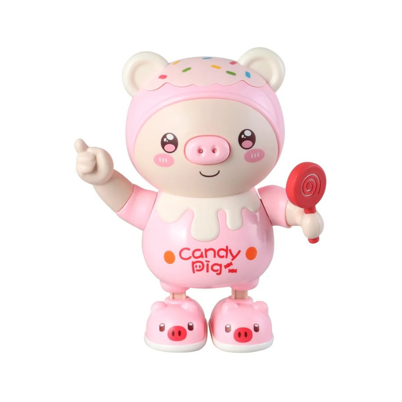 Interactive Dancing Pig Toy with Music and Lights