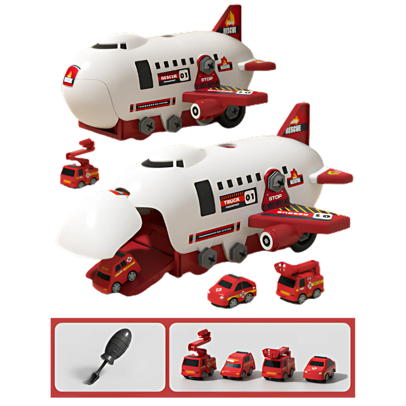 Giant Transport Plane with Mini Engineering Vehicles