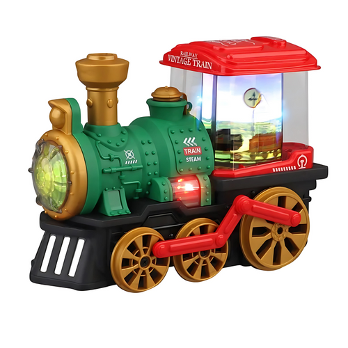 Action-Packed Locomotive with Steam and Light
