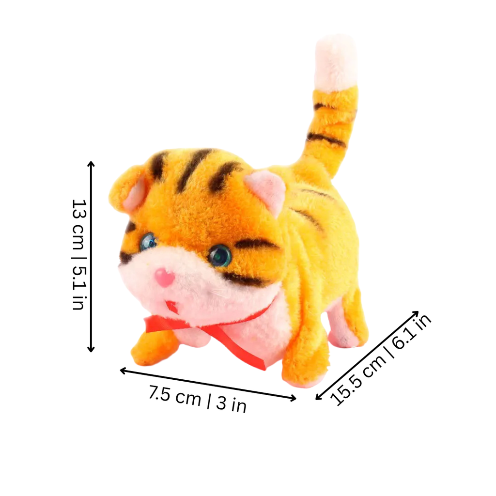 Interactive Cat Plush Toy with Wagging Tail and Talking Sounds