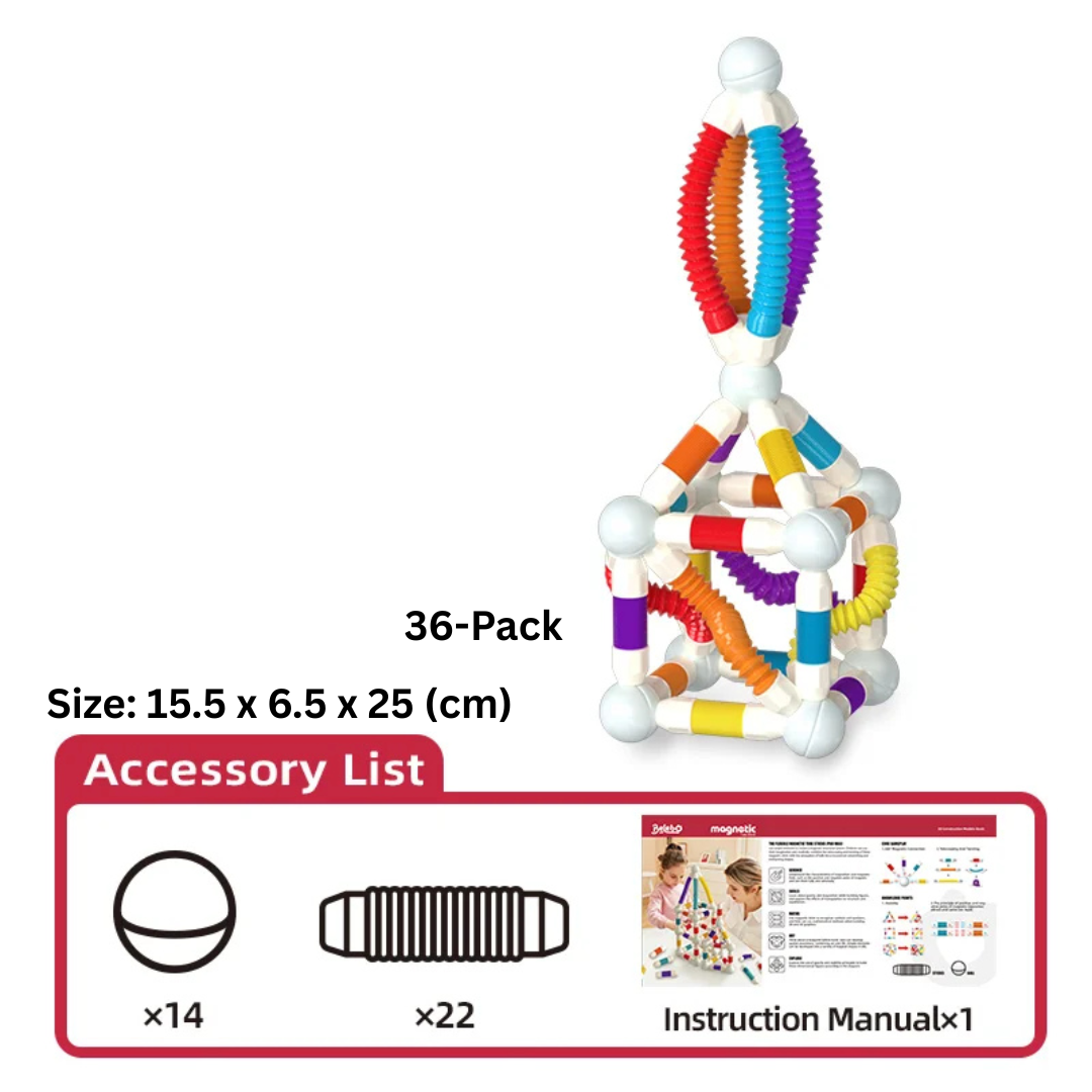 Magnetic Building Set for Creative Structures and STEM Play