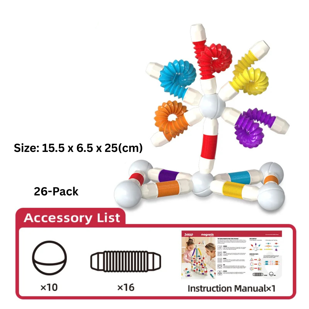 Magnetic Building Set for Creative Structures and STEM Play
