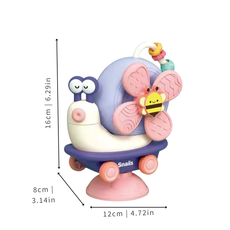 Snail and Bee Spinner Suction Toy
