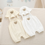 Summer Jumpsuit Set with Matching Cap
